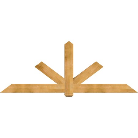 Ekena Millwork Kennewick Rough Sawn Timber Gable Bracket, Western Red Cedar, 96"W x 36"H x 4"D x 6"F, 9/12 Pitch GBW096X36X0406KEN00RWR